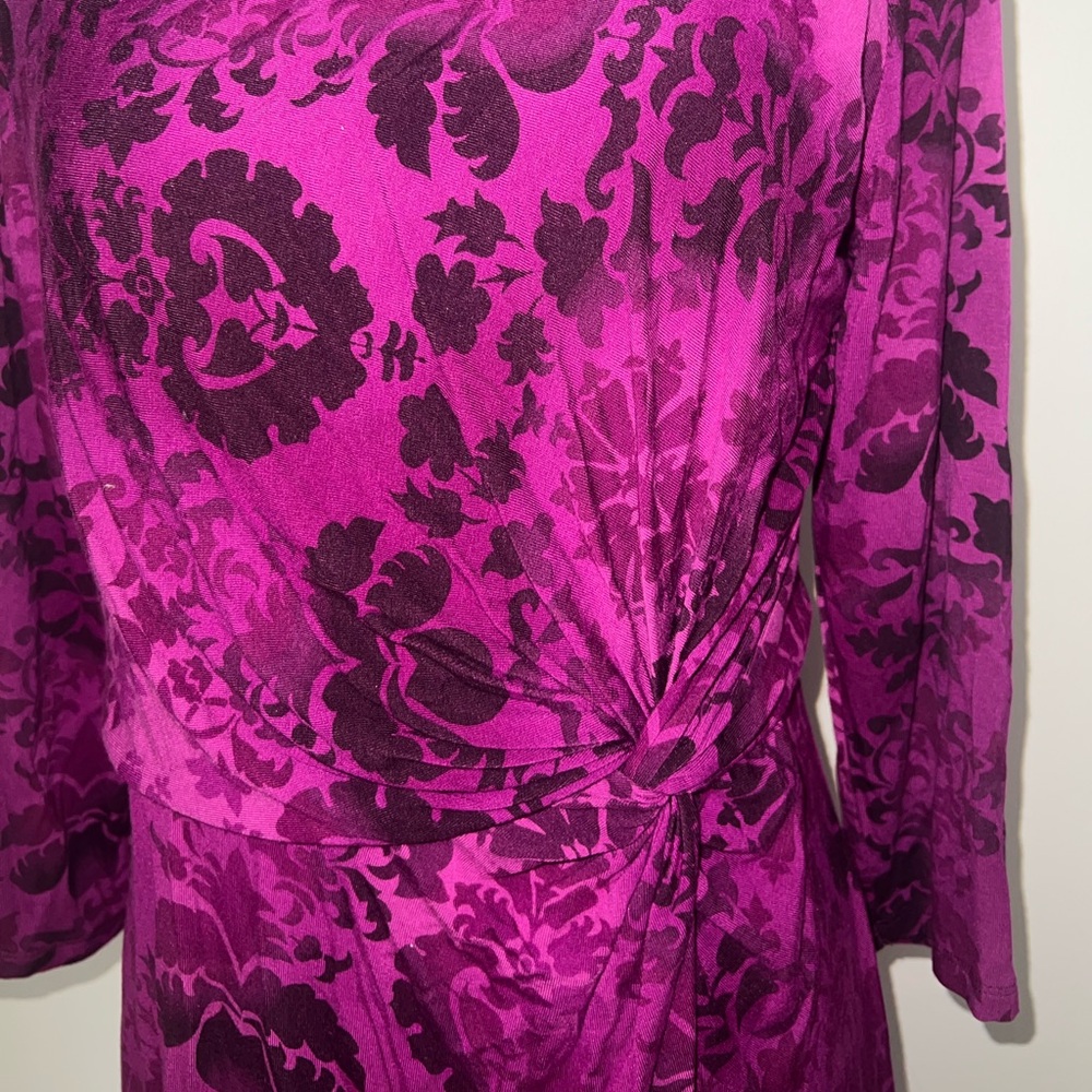 Elegant Purple Women's Dress - Picture 2 of 4